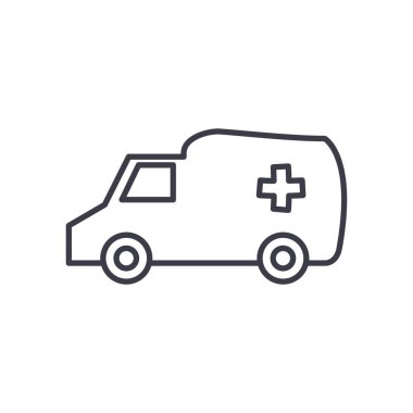 Ambulans çizgisi biçim vektör tasarımı içinde tıbbi haç