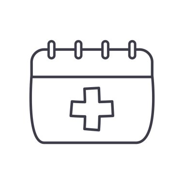Takvim çizgisi biçim vektör tasarımı içinde tıbbi haç