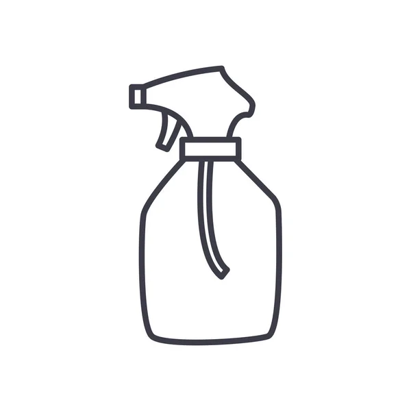 Alcohol spray fles lijn stijl pictogram vector ontwerp — Stockvector