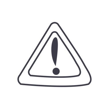 Ünlem işareti simgesi biçim vektör tasarımı