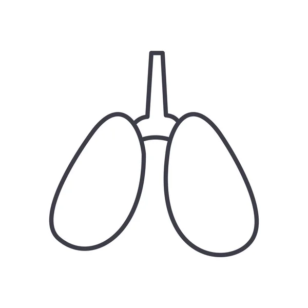 Línea pulmonar icono de estilo diseño de vectores — Vector de stock