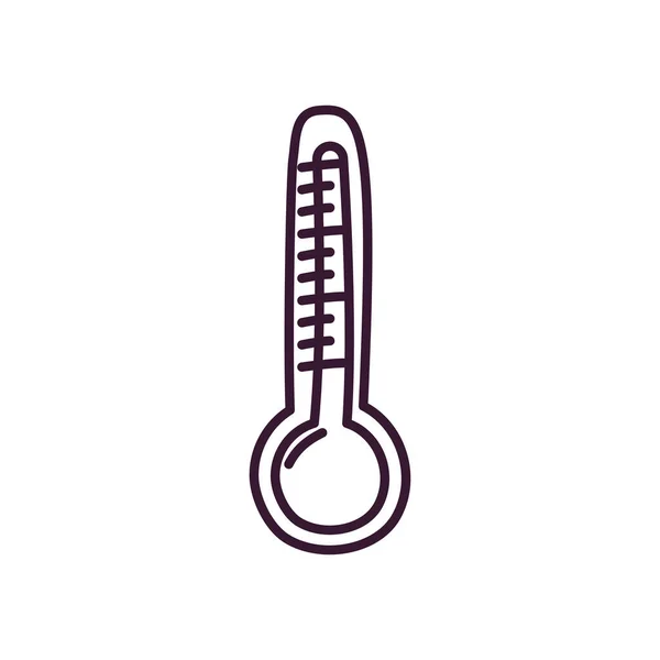 医療用温度計ラインスタイルのアイコンベクトルデザイン — ストックベクタ