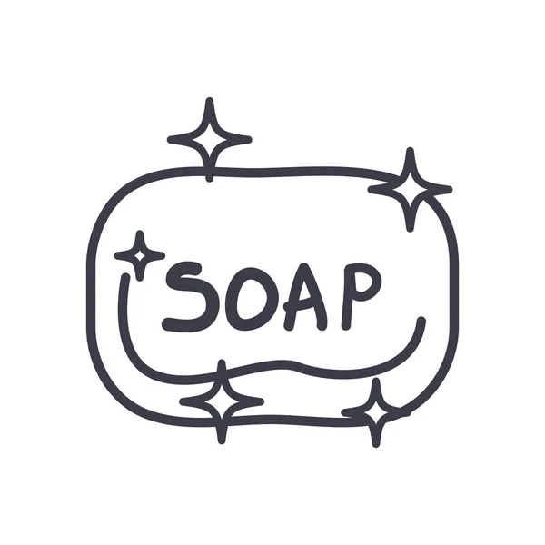 Soap bar line style icon vector design — Stock Vector