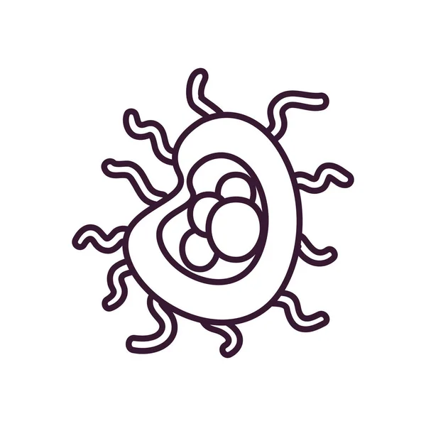 Covid 19 virus line style icon vektordesign — Stockvektor