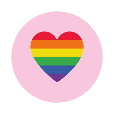 gururlu kalp simgesi, blok biçimi