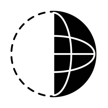 yarı küresel küre simgesi, siluet biçimi