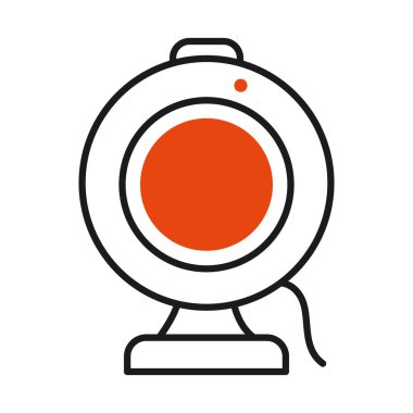 Web kamera simgesi, yarı çizgi yarı renk
