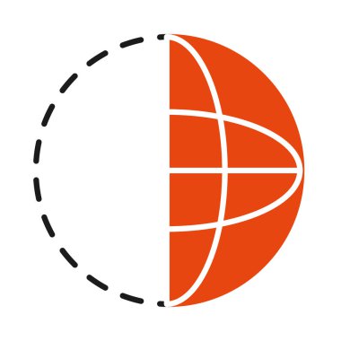 Yarı küresel simge, yarı çizgi yarı renk