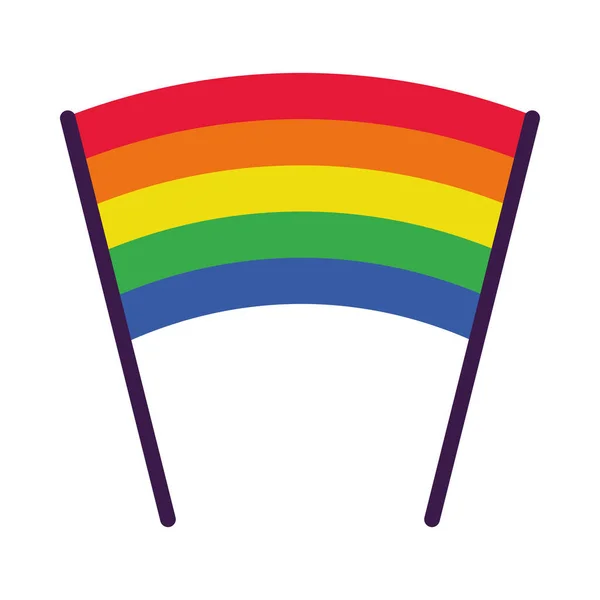 Pride concept, lgbt pennant icon, flat style — Stock Vector