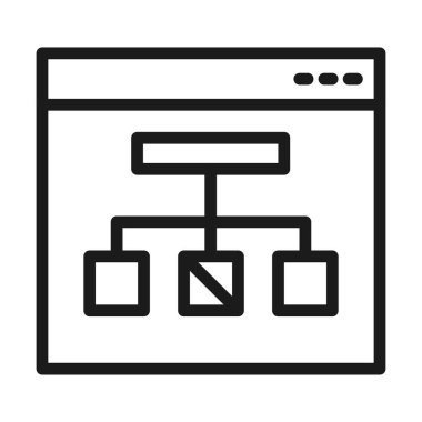 Kavramsal harita simgesine sahip web sayfası, satır biçimi