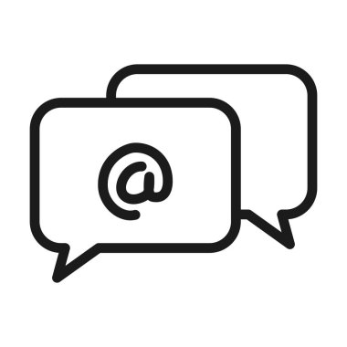 Sembol simgesinde konuşma baloncukları, satır biçimi