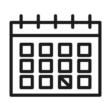 Takvim planlayıcı simgesi, satır biçimi