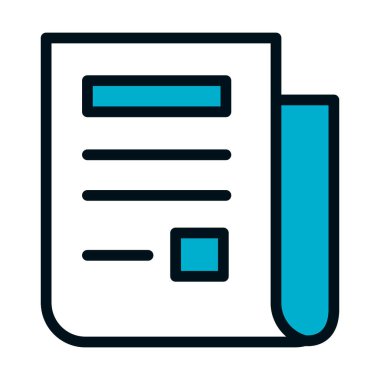 belge sayfa simgesi, yarı renk yarı satır biçimi