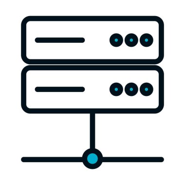 routers simge resmi, yarı renk yarı satır biçimi
