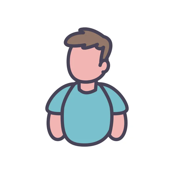 Isolated avatar man fill style icon vector design — Stok Vektör