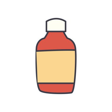 ilaç kavanozu düz biçim vektör tasarımı