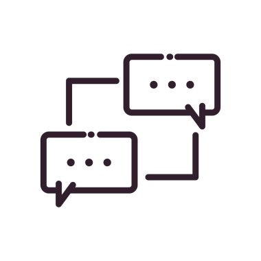 Puan çizgisi biçim vektör tasarımı ile iletişim baloncukları