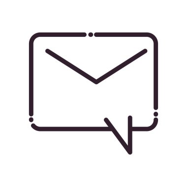 Zarf iletişim baloncuk çizgisi biçim vektör tasarımı