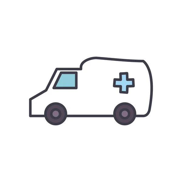 Lékařský kříž uvnitř ambulance plochý styl ikony vektor design — Stockový vektor