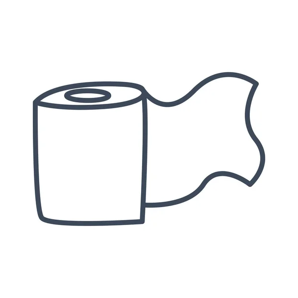 Papier toilette ligne style icône vectoriel design — Image vectorielle