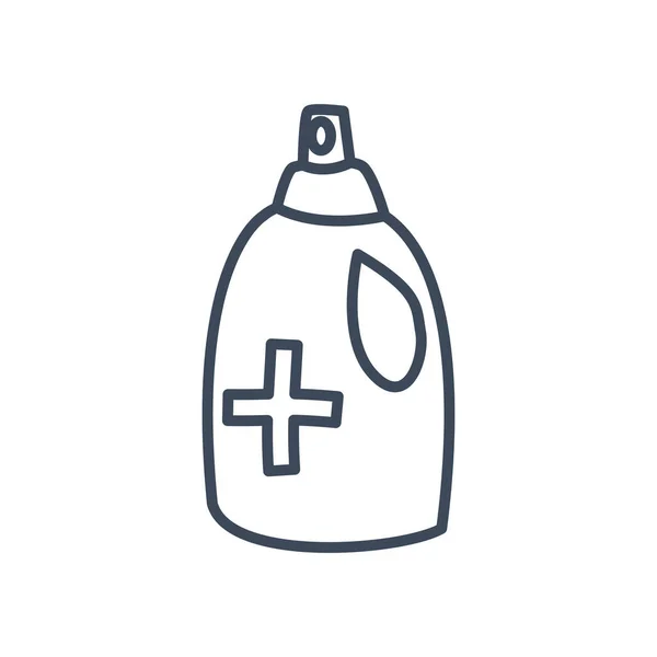 Alkohol butelka linia styl ikona wektor projekt — Wektor stockowy