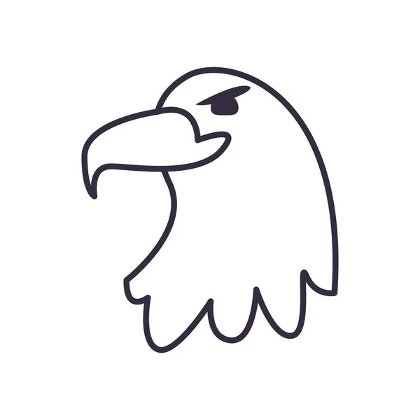 Orła ptak linia styl ikona wektor projekt — Wektor stockowy