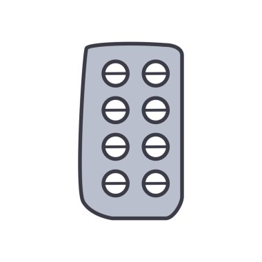 Tıbbi haplar düz biçim ikon vektör tasarımı