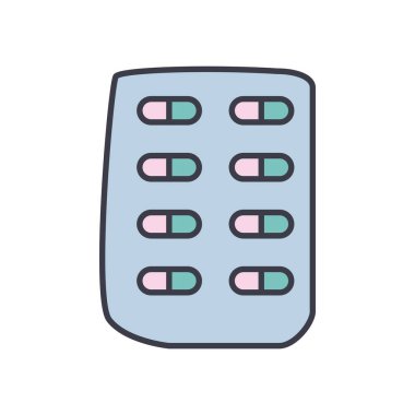 Tıbbi haplar düz biçim ikon vektör tasarımı