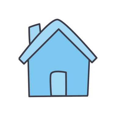 İzole edilmiş ev düz biçim ikon vektör tasarımı