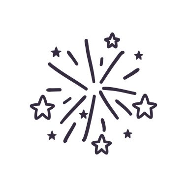 Yıldız çizgisi biçim vektör tasarımlı havai fişek