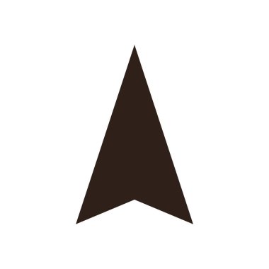 İzole edilmiş gps okun düz stil vektör tasarımı