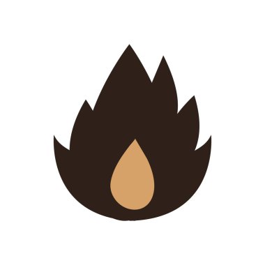 Isolated flame flat style icon vector design