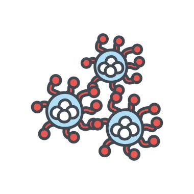 Covid 19 virüs düz biçim vektör tasarımı