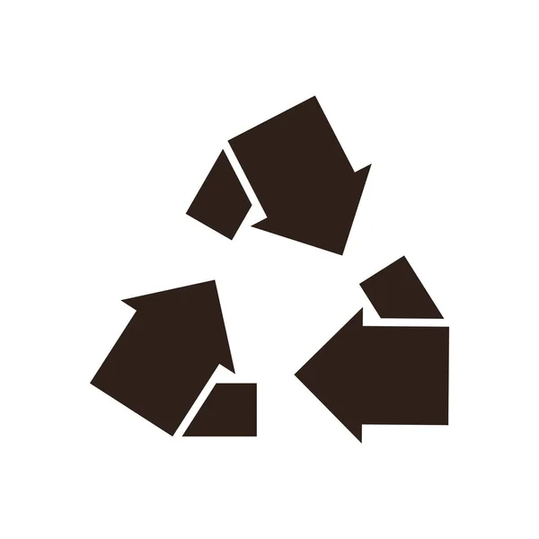 Design de vetor de ícone de estilo plano de reciclagem isolado — Vetor de Stock