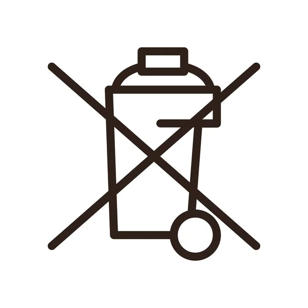 Isolated trash flat style icon vector design — 스톡 벡터