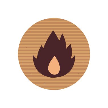 İzole edilmiş alev çizgisi biçim vektör tasarımı