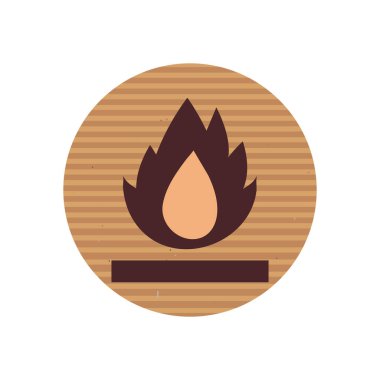 İzole edilmiş alev çizgisi biçim vektör tasarımı