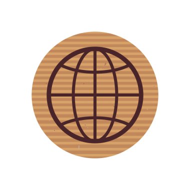 İzole edilmiş küresel küre çizgisi biçim vektör tasarımı