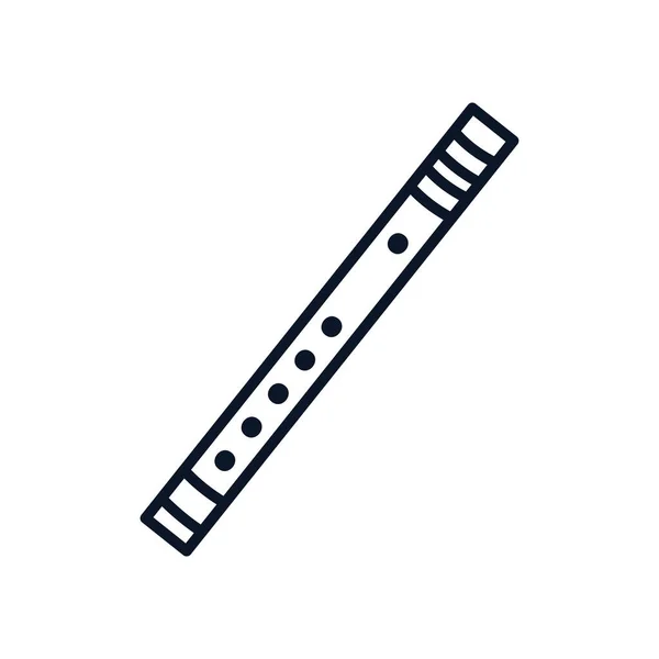 Japansk flöjt instrument isolerad ikon — Stock vektor