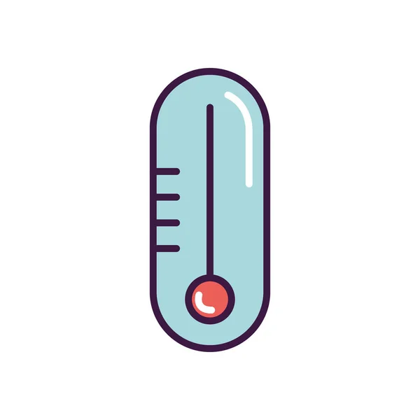 Thermometer icon image, line color style — Stock Vector