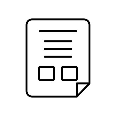 test belgesi simgesi, satır biçimi