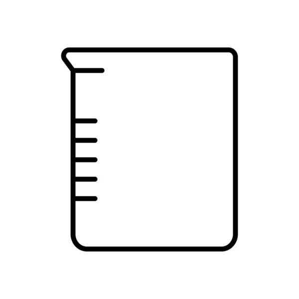 Chemická kádinka ikona, styl čáry — Stockový vektor