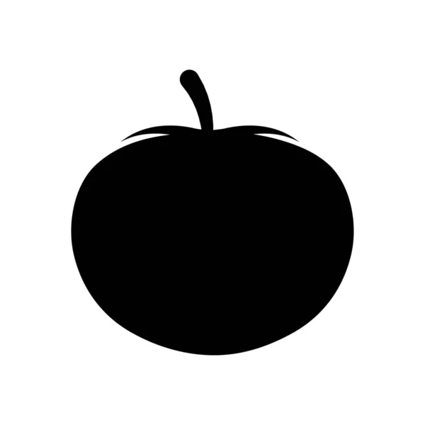 Icono de tomate vegetal, estilo silueta — Vector de stock