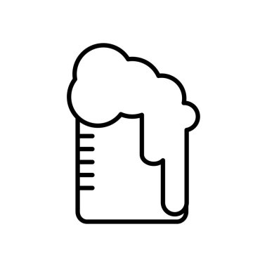 Köpük ikonlu kimyasal beher, çizgi biçimi