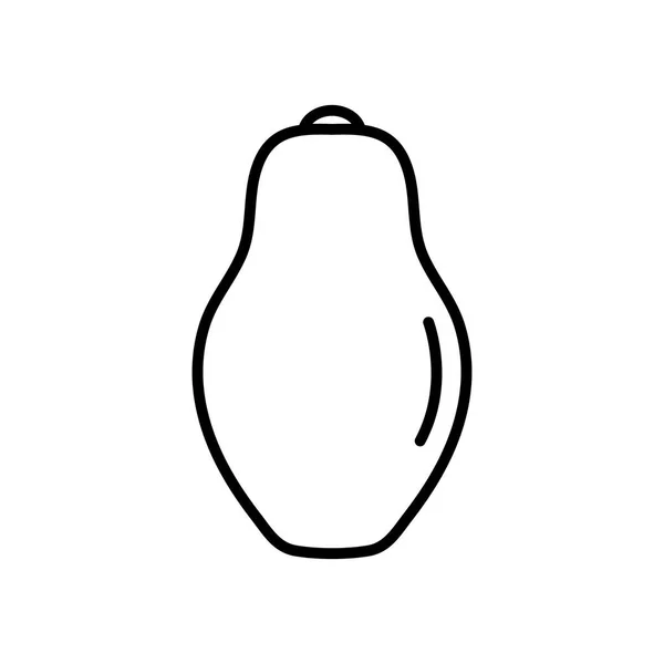 Icône de pawpaw fruit, style ligne — Image vectorielle