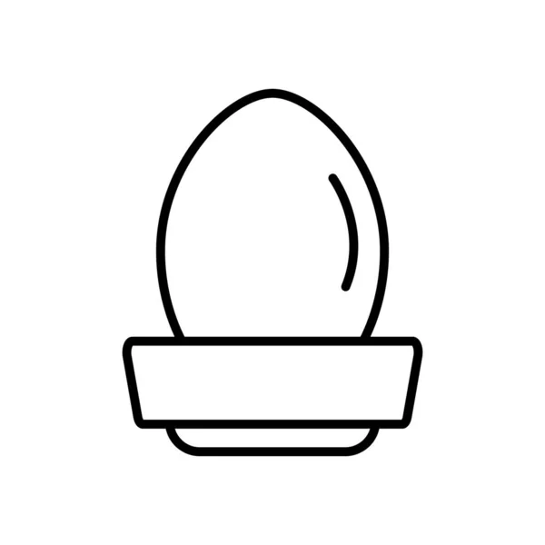 Εικονίδιο βρασμένου αυγού, στυλ γραμμής — Διανυσματικό Αρχείο