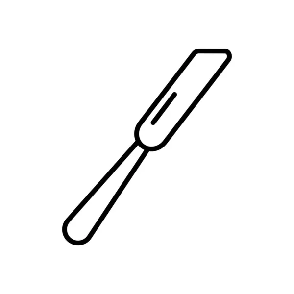 Ícone de garfo de cozinha, estilo de linha — Vetor de Stock