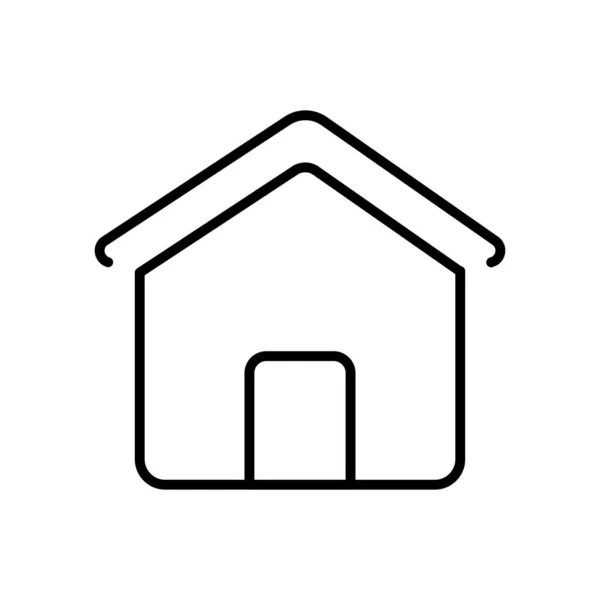 Haus-Form-Symbol, Linienstil — Stockvektor