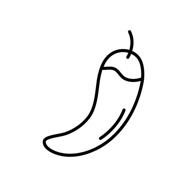 Chili Gemüse Symbol, Linie Stil — Stockvektor