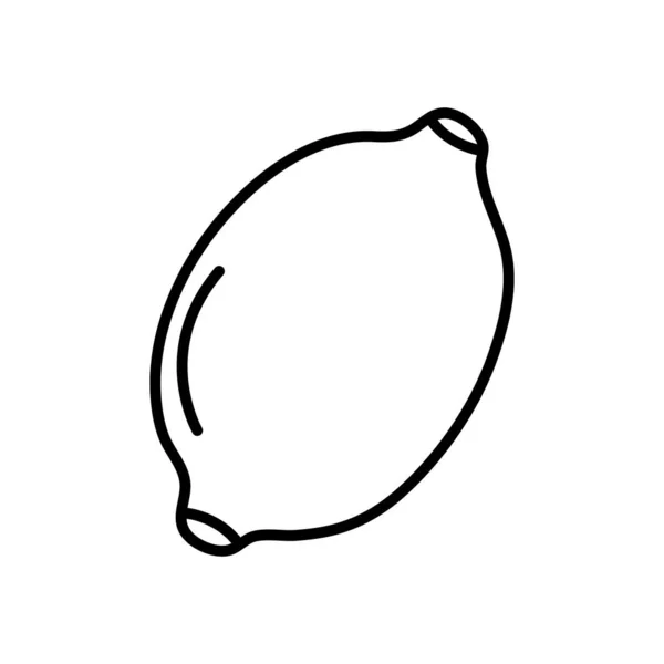 Icône de fruit citronné, style ligne — Image vectorielle